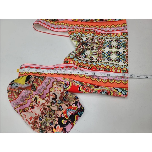 Alice + Olivia Margarite Tie Front Cropped Puff Sleeve Crop Top Size XS READ - Picture 9 of 9